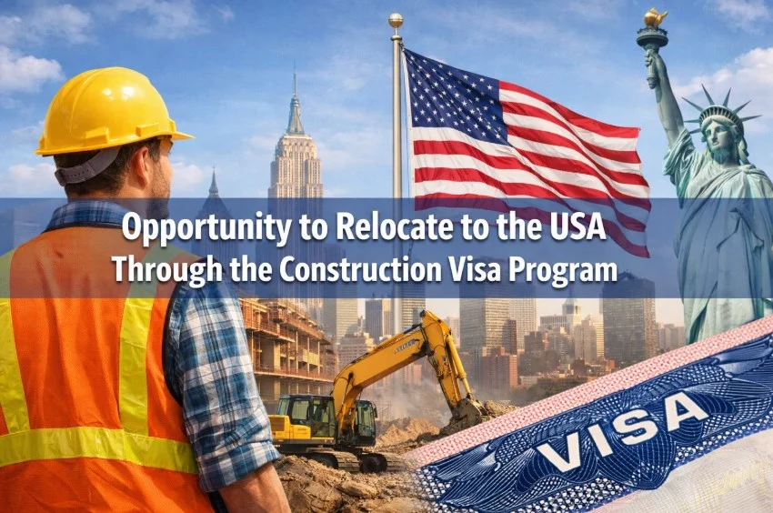 Opportunity to Relocate to the USA Through the Construction Visa Program